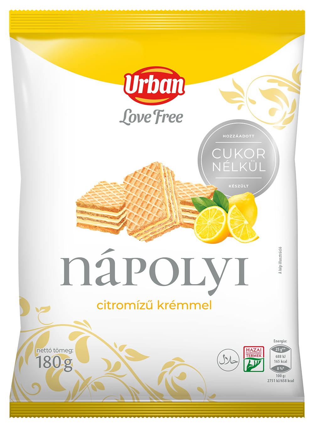 URBAN LOVE FREE citromízű nápolyi 180g